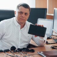 We will expose your dishonesty by this thing. Polygraph examiner works in the office with his lie detector equipment We will expose your dishonesty by this thing. Polygraph examiner works in the office with his lie detector equipment.